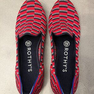 Rothy's Loafers Cherry Red Mosaic Flats Size 6.5